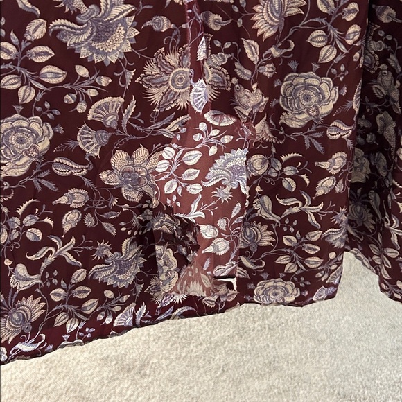 Derek Lam Purple Floral Long Sleeve Dress *torn* - Picture 4 of 11